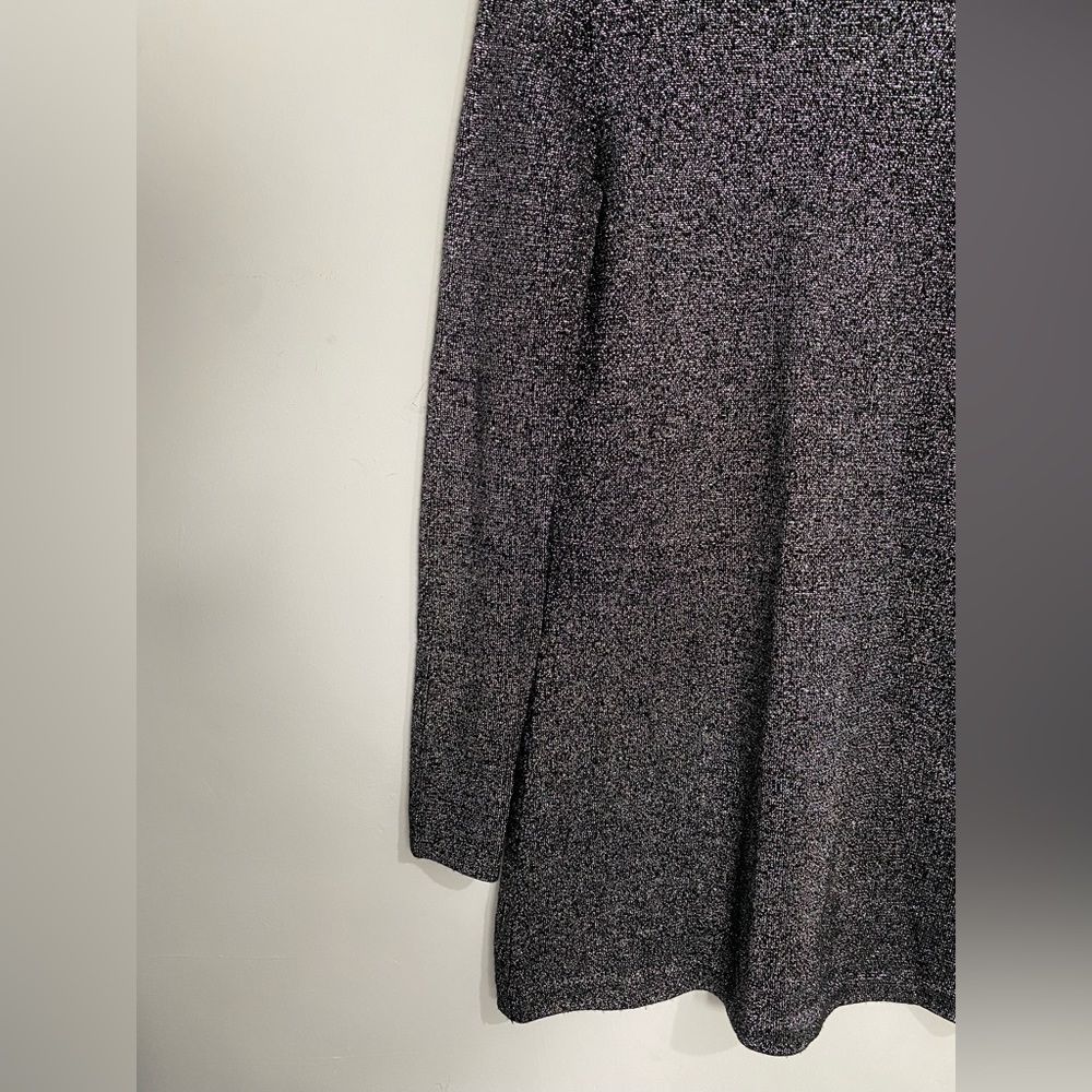 & Other Stories Wool Black Sparkly Dress Slit Sleeve Size S Party Celebrations - Picture 5 of 10